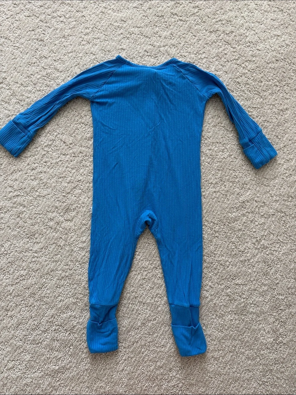 Little Sleepies Cobalt Blue Ribbed Zippy